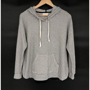 Melloday Women's Pullover Hoodie Sweatshirt S Black White Long Sleeve Cozy Soft